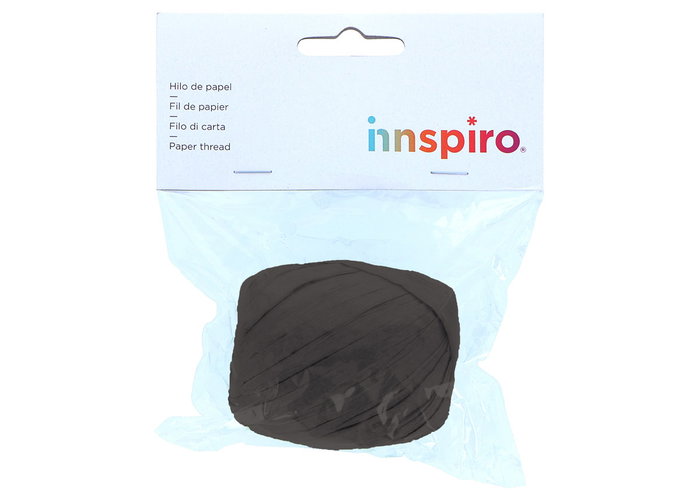 Innspiro Rafia de papier noire 4mm x 30m
