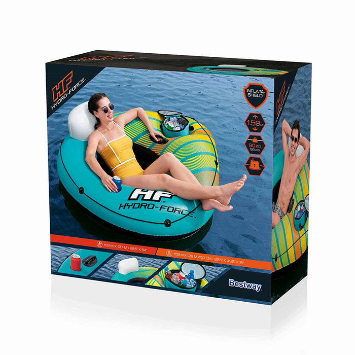 Bestway 43398 Rueda Hinchable con Asas y Nevera Hidra-Force 169x137 cm Playa y Piscina Bestway 43398 Rueda Hinchable con Asas y Nevera Hidra-Force 169x137 cm Playa y Piscina