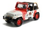 Jeep Jurassic Park Wrangler - Véhicule tout-terrain miniature 1:24 - 19 cm - Langue Espagnol/Portugais - Métal