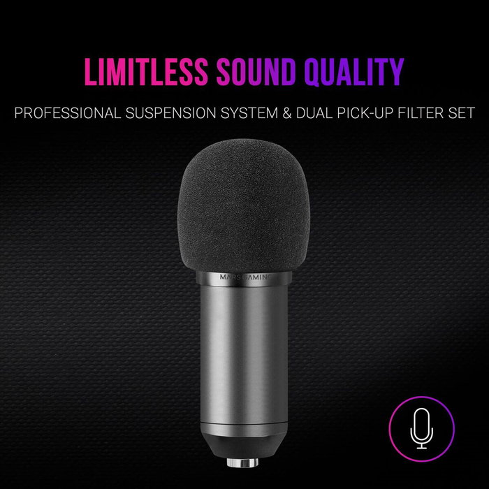Microphone de Bureau Mars Gaming MMICPRO Noir Microphone de Bureau Mars Gaming MMICPRO Noir