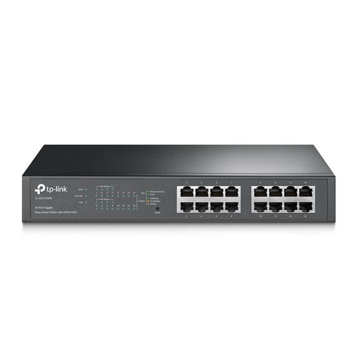 Omada Commutateur Gigabit Gestion Smart 16 Ports TL-SG1016PE avec 8 Ports PoE+ 150W pour Réseau Omada Commutateur Gigabit Gestion Smart 16 Ports TL-SG1016PE avec 8 Ports PoE+ 150W pour Réseau