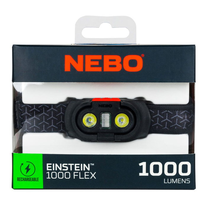 Nebo Einstein 1000 Lampe Frontale Rechargeable/piles 1000 Lumens IPX4 Noir