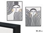 Giftdecor Tableau Toile Cadre Noir Femme Rayures Assortis 40x50x3 cm (Set de 4)