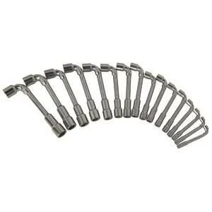 KS TOOLS 517.0441 Boite de 16 clés à pipe déboucheées métriques 6 pans - Chromé Vanadium - 8 à 24 mm