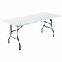 Marbueno Table Pliante Résine Blanche 152x70x74 cm Rectangulaire Extérieur Camping