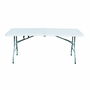 Marbueno Table Pliante Résine Blanche 152x70x74 cm Rectangulaire Extérieur Camping