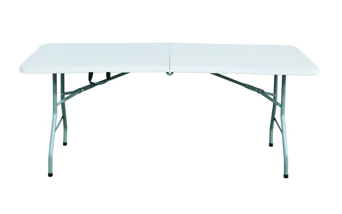 Marbueno 10529 Table Pliante Résine Blanc 180x70x74 cm - Jardin, Camping, Plage, Traiteur