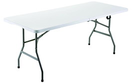 Marbueno 10529 Table Pliante Résine Blanc 180x70x74 cm - Jardin, Camping, Plage, Traiteur