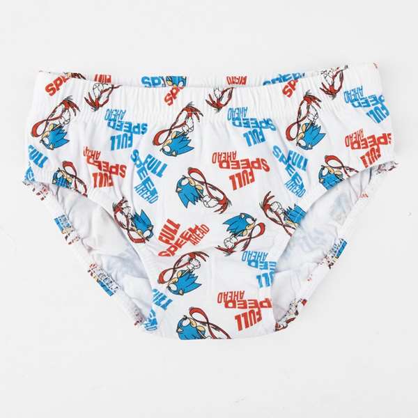 Cerdá Pack de 6 Slips Enfant Sonic T06/08 - Boxer Single Jersey - Taille 6-8 Ans - Modèles Assortis - Multicolore