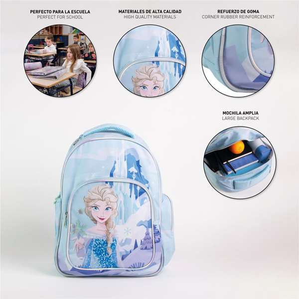 Cerdá Sac à dos scolaire moyen 42 cm Frozen Disney - 3.3 x 4.2 x 42.0 cm, bleu clair Cerdá Sac à dos scolaire moyen 42 cm Frozen Disney - 3.3 x 4.2 x 42.0 cm, bleu clair