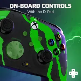 PDP Manette Xbox Rematch Glow Advanced - Manette filaire sous licence officielle avec rétroéclairage, boutons programmables et application - Jolt Green