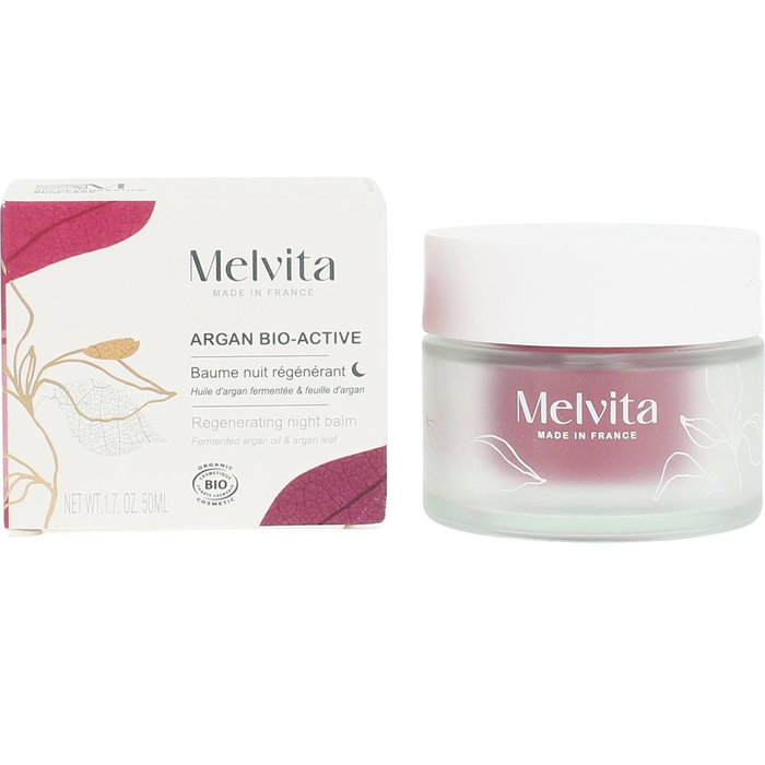 Melvita Baume Régénérant BIO-ACTIF ARGAN Nuit Réparateur Peau Fraîche 50 ml
