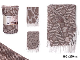 GIFTDECOR Multiuso Jacquard Marron 180 x 220 cm