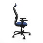 Piqueras y Crespo Chaise de Bureau avec Appui-tête 3D036G1 Blue marine