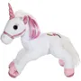 Gipsy Toys - Lica Bella - Peluche licorne interactive lumineuse 35 cm (Blanc et Rose) avec brosse et effets sonores féeriques