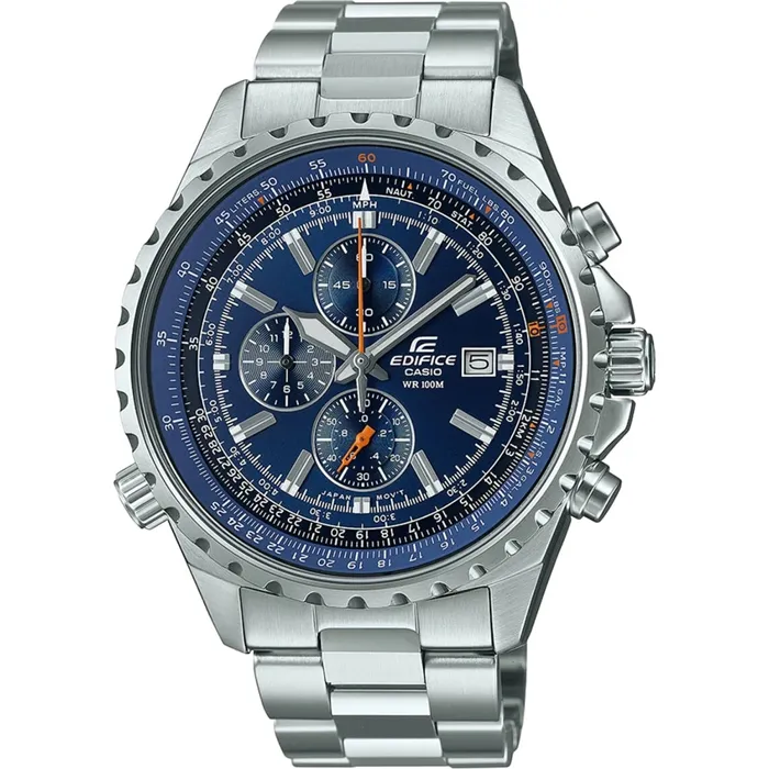 Casio EDIFICE - Montre homme analogique en acier inoxydable gris, mouvement quartz, verre minéral, étanche 10 ATM (100 m) Casio EDIFICE - Montre homme analogique en acier inoxydable gris, mouvement quartz, verre minéral, étanche 10 ATM (100 m)