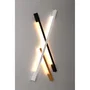 Lahti - Aplique murale design M 3000K, Blanc, Doré ou Noir, LED atmosphérique pour intérieur moderne, SOL-TH.189