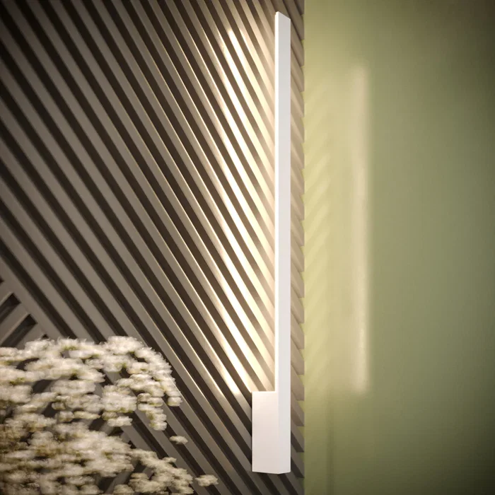 Lahti - Aplique murale design M 3000K, Blanc, Doré ou Noir, LED atmosphérique pour intérieur moderne, SOL-TH.189