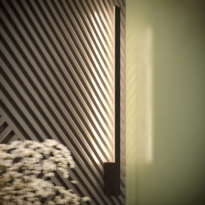 Lahti - Aplique murale design M 3000K, Blanc, Doré ou Noir, LED atmosphérique pour intérieur moderne, SOL-TH.189