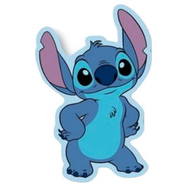 DISNEY Coussin 3D Stitch, Taille 35 cm, en Velboa