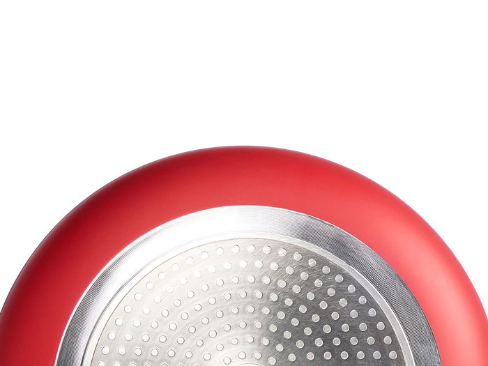 Kinvara Set de 2 Poêles en Aluminium Rouge 26x45x8.5 cm - Compatibles Induction et Lave-vaisselle (Set de 6)