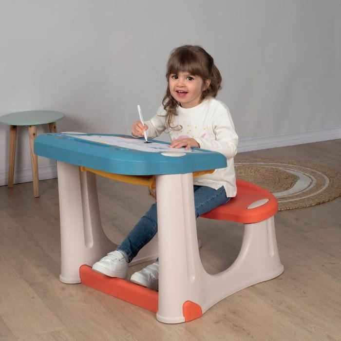 Smoby Pupitre Magique Bleu avec 12 accessoires