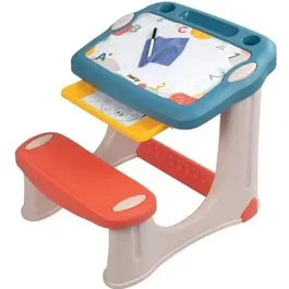 Smoby Pupitre Magique pour Dessin et Jeu avec 12 Accessoires - Plateau Écrivable et Rangement - À partir de 2 Ans