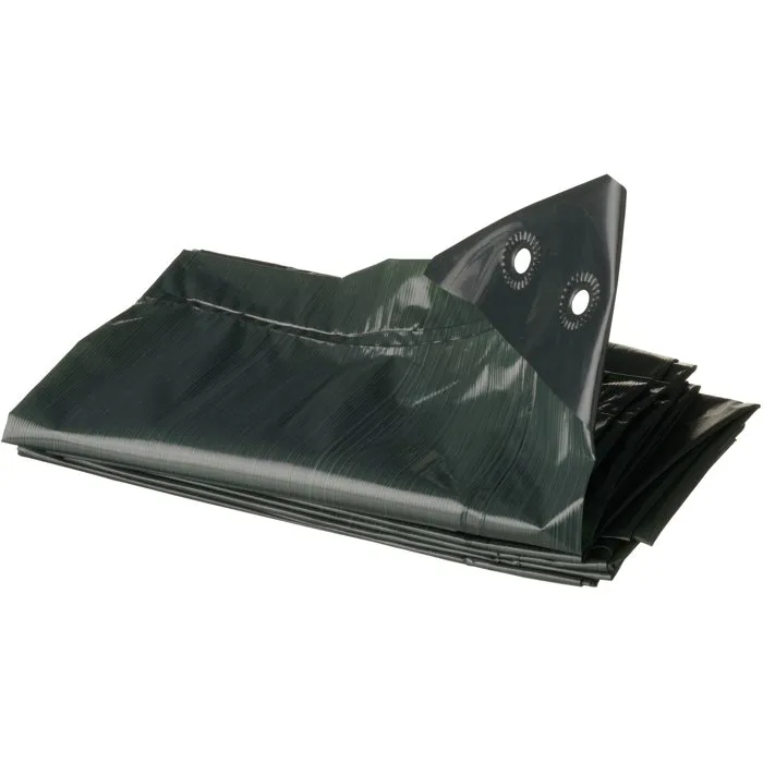 Nature - Bâche de protection imperméable 3 x 4 m, 90g/m², tissée polyéthylène, traitée anti-UV, vert - Pour tas de bois ou usages extérieurs