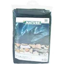 Nature - Bâche de protection imperméable 3 x 4 m, 90g/m², tissée polyéthylène, traitée anti-UV, vert - Pour tas de bois ou usages extérieurs