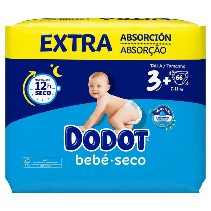 Dodot Extra Stages Couches Taille 3, 66 Unités
