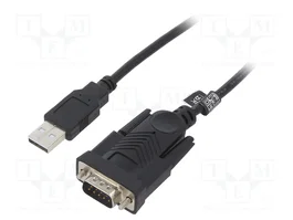 LOGILINK Convertisseur USB vers RS232, USB A vers D-Sub 9 broches, 1,5 m