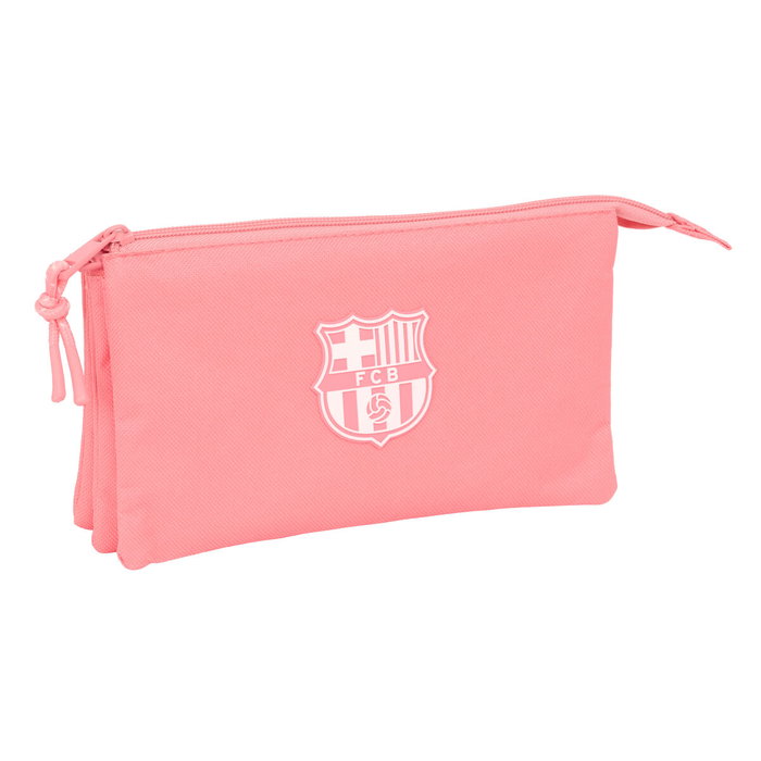 Trousse Fourre-Tout Triple F.C. Barcelona Corail 22 x 12 x 3 cm Trousse Fourre-Tout Triple F.C. Barcelona Corail 22 x 12 x 3 cm