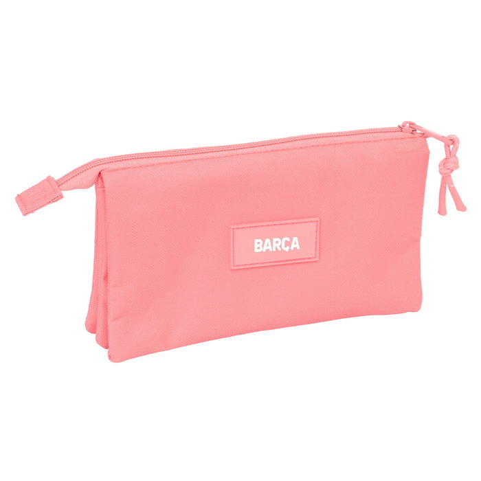 Trousse Fourre-Tout Triple F.C. Barcelona Corail 22 x 12 x 3 cm Trousse Fourre-Tout Triple F.C. Barcelona Corail 22 x 12 x 3 cm