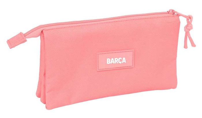 Safta Portatodo Triple F.C.Barcelona Chica Coral, Porte-tout triple, FC Barcelone, modèle Chica Coral, 22 x 12 x 3 cm