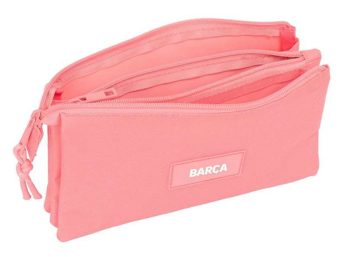 Safta Portatodo Triple F.C.Barcelona Chica Coral, Porte-tout triple, FC Barcelone, modèle Chica Coral, 22 x 12 x 3 cm