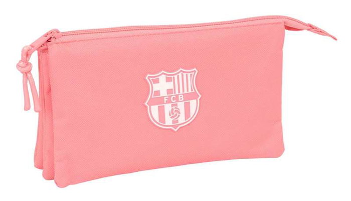 Safta Portatodo Triple F.C.Barcelona Chica Coral, Porte-tout triple, FC Barcelone, modèle Chica Coral, 22 x 12 x 3 cm