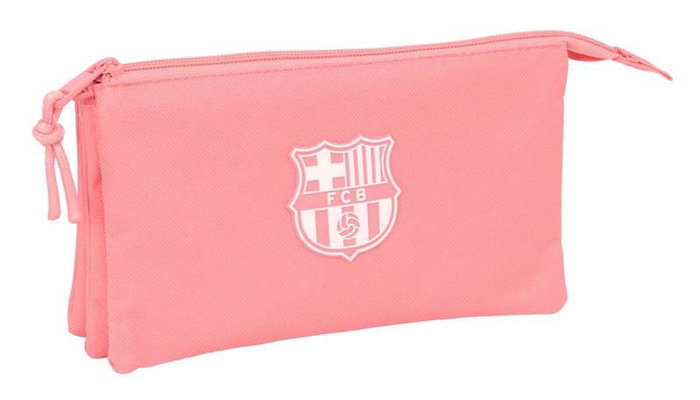 Safta Portatodo Triple F.C.Barcelona Chica Coral, Porte-tout triple, FC Barcelone, modèle Chica Coral, 22 x 12 x 3 cm