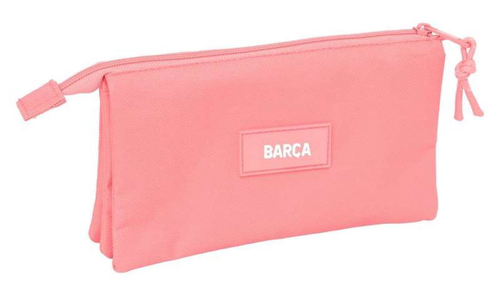Safta Portatodo Triple F.C.Barcelona Chica Coral, Porte-tout triple, FC Barcelone, modèle Chica Coral, 22 x 12 x 3 cm
