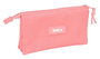 Safta Portatodo Triple F.C.Barcelona Chica Coral, Porte-tout triple, FC Barcelone, modèle Chica Coral, 22 x 12 x 3 cm