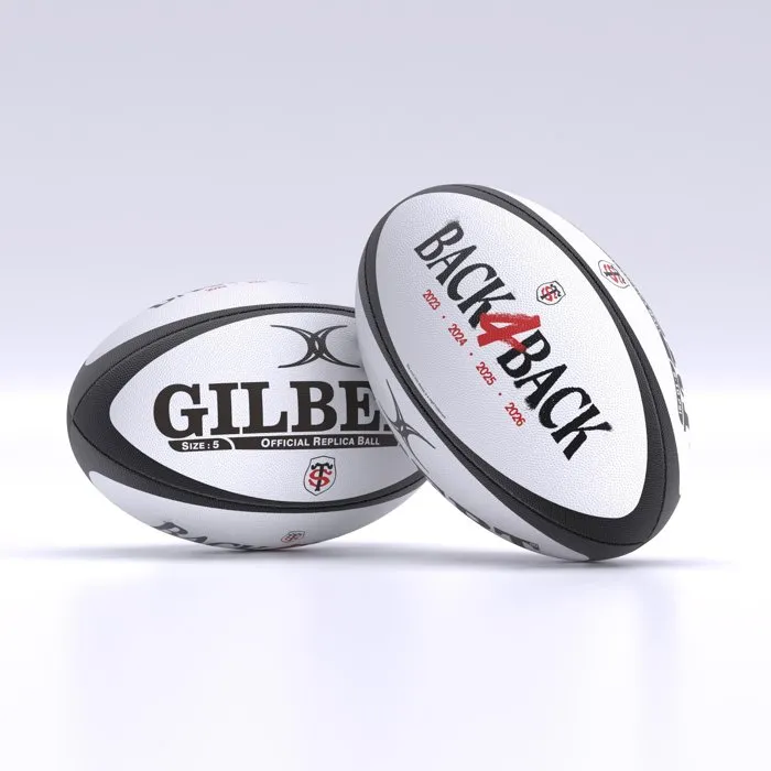 Gilbert Ballon de rugby Stade Toulousain Taille 5 - Édition limitée Champions 2026