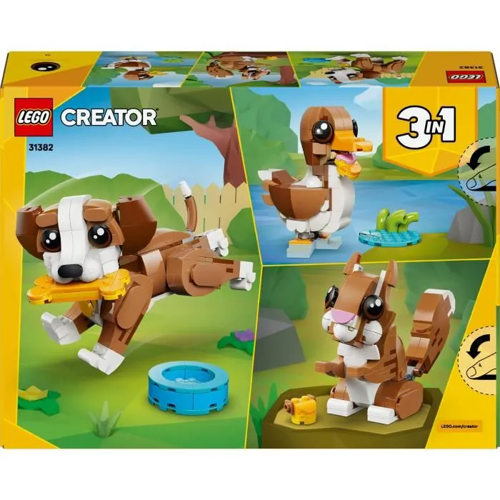 LEGO Creator 3-en-1 31382 Les Adorables Animaux : le Chiot Joueur - Jeu de Construction - Cadeau Enfant 8 Ans et Plus LEGO Creator 3-en-1 31382 Les Adorables Animaux : le Chiot Joueur - Jeu de Construction - Cadeau Enfant 8 Ans et Plus