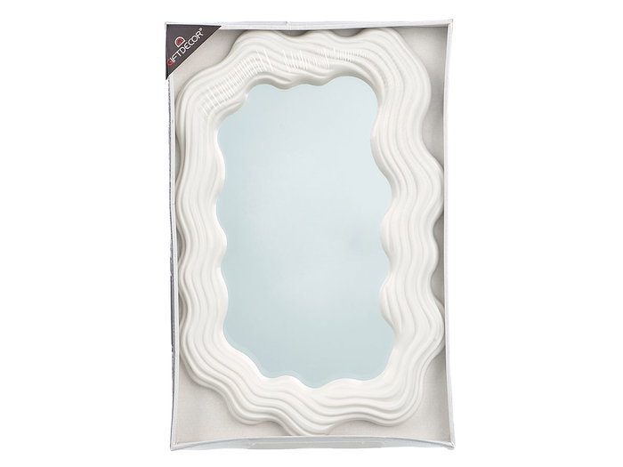 Giftdecor Miroir Plastique Forme Blanche 45x30 cm - Décoration Murale (Set de 12) Giftdecor Miroir Plastique Forme Blanche 45x30 cm - Décoration Murale (Set de 12)