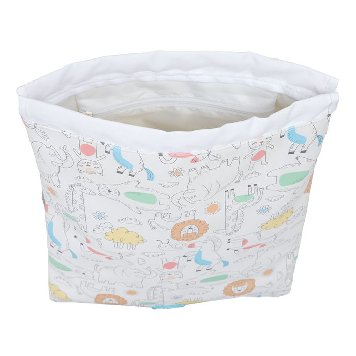 Sac à dos serré par des ficelles Safta Zoo Beige 26 x 34 x 1 cm