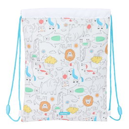 Sac à dos serré par des ficelles Safta Zoo Beige 26 x 34 x 1 cm