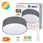 GSC Evolution Plafonnier LED Kasker en tissu Gris, 22W, réglable 3000K-6500K