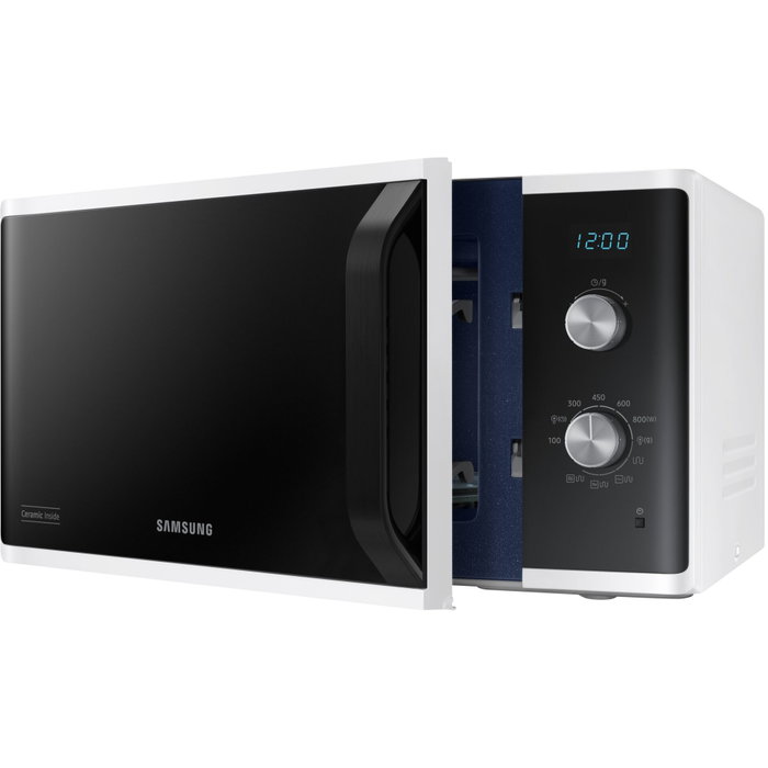 Samsung MG23K3614AW Micro-ondes avec Grill, 23 Litres, Blanc / Noir Samsung MG23K3614AW Micro-ondes avec Grill, 23 Litres, Blanc / Noir