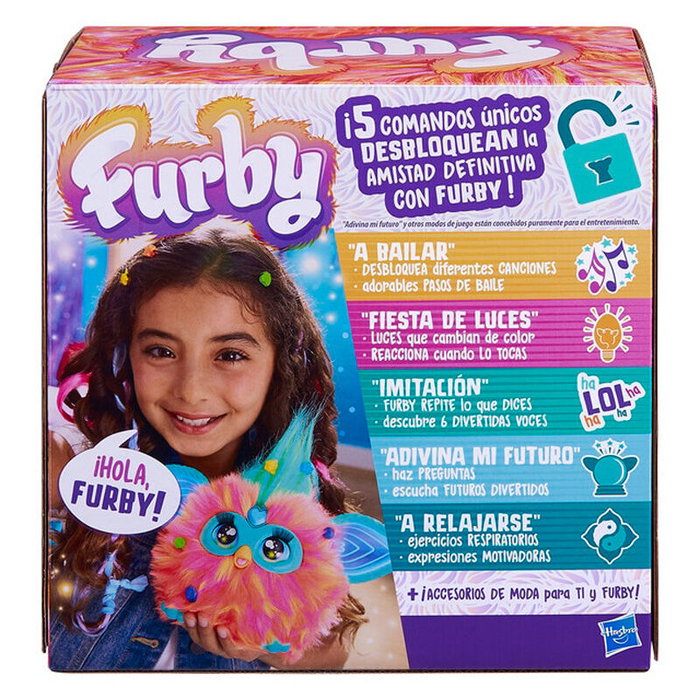 HASBRO Furby - Peluche interactive musicale en espagnol - 5 modes vocaux, 600+ phrases et chansons, accessoires inclus - Jouet pour enfants +6 ans HASBRO Furby - Peluche interactive musicale en espagnol - 5 modes vocaux, 600+ phrases et chansons, accessoires inclus - Jouet pour enfants +6 ans