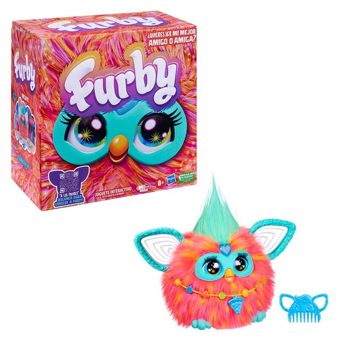 HASBRO Furby - Peluche interactive musicale en espagnol - 5 modes vocaux, 600+ phrases et chansons, accessoires inclus - Jouet pour enfants +6 ans HASBRO Furby - Peluche interactive musicale en espagnol - 5 modes vocaux, 600+ phrases et chansons, accessoires inclus - Jouet pour enfants +6 ans
