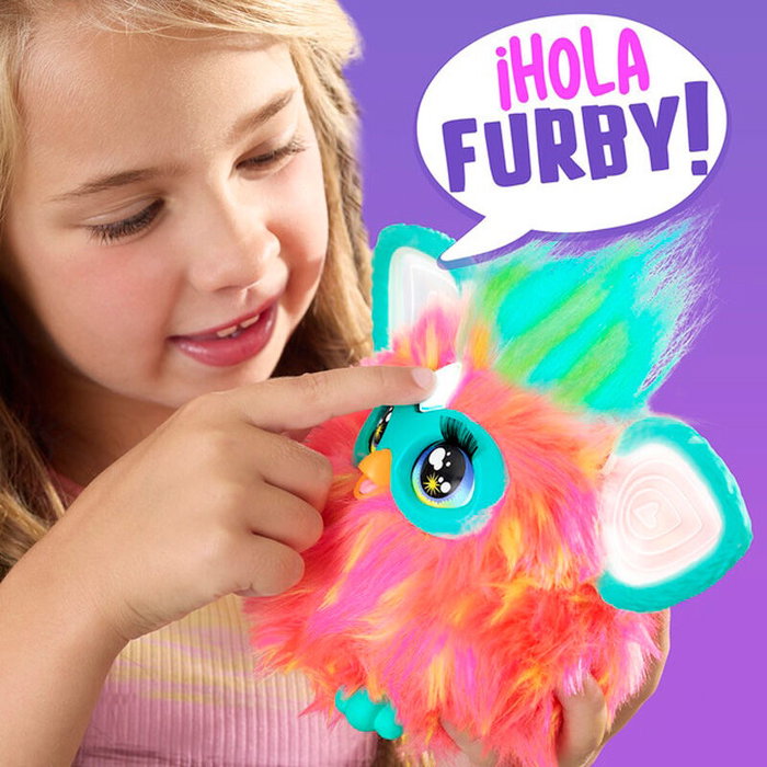 HASBRO Furby - Peluche interactive musicale en espagnol - 5 modes vocaux, 600+ phrases et chansons, accessoires inclus - Jouet pour enfants +6 ans HASBRO Furby - Peluche interactive musicale en espagnol - 5 modes vocaux, 600+ phrases et chansons, accessoires inclus - Jouet pour enfants +6 ans