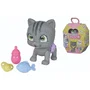 Simba Smoby Pamper Petz Chat a adopter, Jeu d'imitation poupon avec chat articule qui boit et fait pipi, 4 accessoires inclus biberon sucette poisson certificat, Des 3 ans